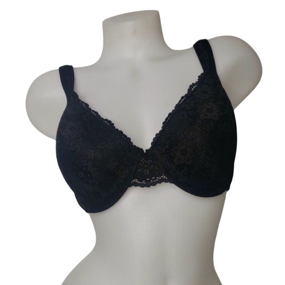JESSICA SIMPSON Black Lace Underwire Bra Womens Size 38C